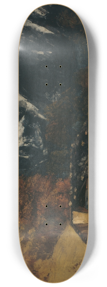 Gustave Courbet - An Alpine Scene 8.25 inch art skate deck