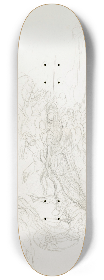 Gustave Dor - Battle Scene 8.25 inch art skate deck