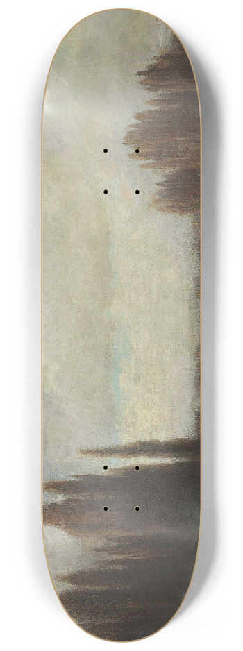 Gustave Dor - Landscape With A Rider By A Pond 8.25 inch art skate deck