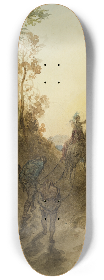Gustave Dor - The Giants are Captured 8.25 inch art skate deck