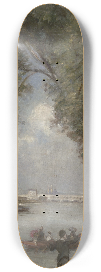Gustave Henri Colin - La Seine au Bas-Meudon 8.25 inch art skate deck