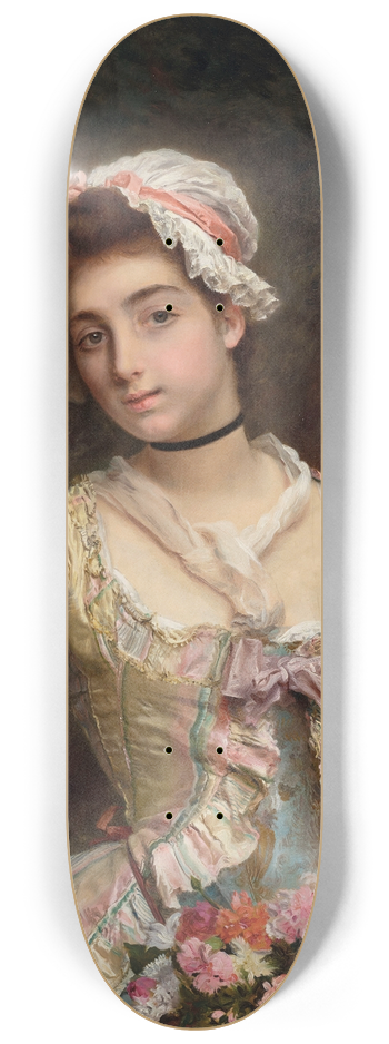Gustave Jean Jacquet - La bouquetire 8.25 inch art skate deck