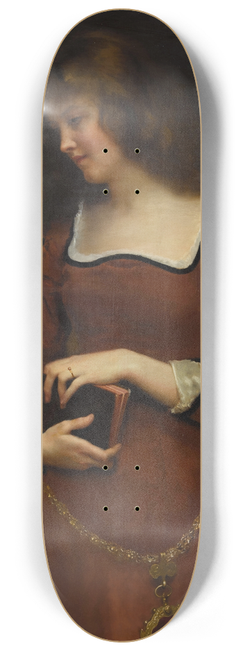 Gustave Jean Jacquet - Wistful thought 8.25 inch art skate deck
