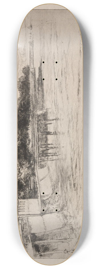 Gustave Leheutre - La grve dserte 8.25 inch art skate deck