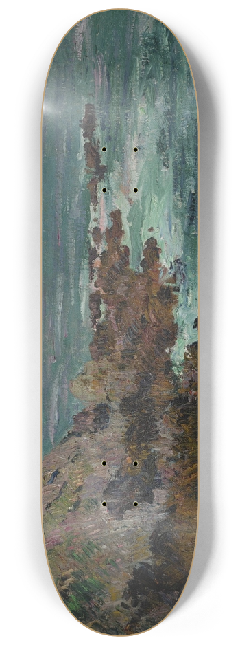 Gustave Loiseau - Rochers dominant la mer en Bretagne 8.25 inch art skate deck