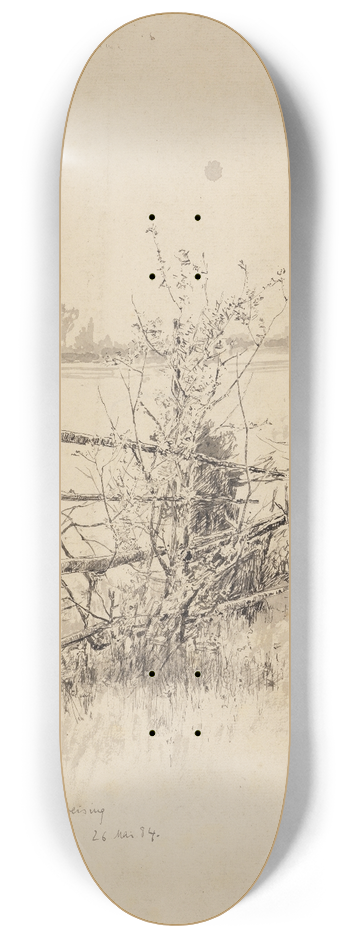 Gustav Kampmann - Uferweg an der Amper bei Haag 8.25 inch art skate deck