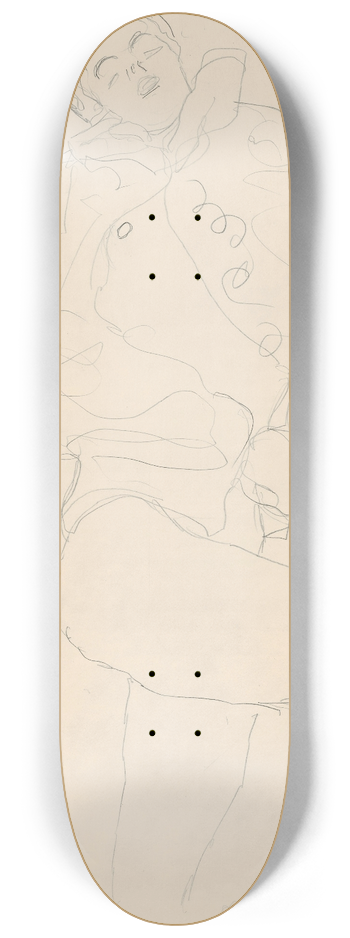 Gustav Klimt - Dancing Woman with Cape 8.25 inch art skate deck