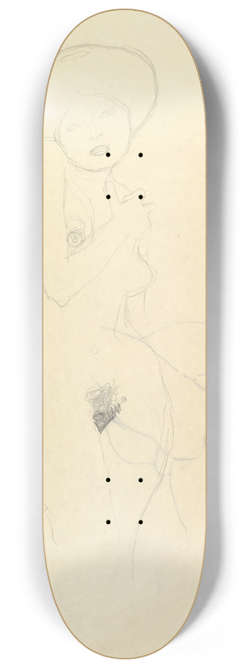Gustav Klimt - Standing Nude 8.25 inch art skate deck