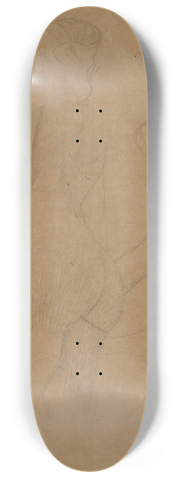 Gustav Klimt - Two Female Nudes Standing 8.25 inch art skate deck