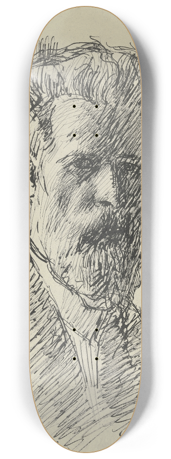 Gustav Schraegle - Self-portrait 8.25 inch art skate deck