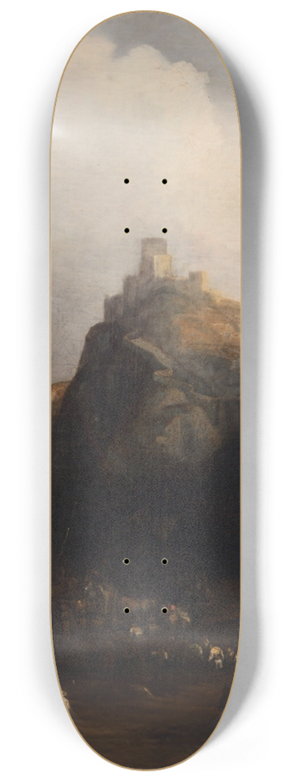 Genaro Prez Villaamil - El Castillo de Gaucin 8.25 inch art skate deck