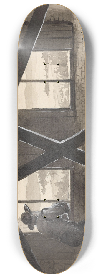 Gustav Wentzel - The Old Gravedigger 8.25 inch art skate deck