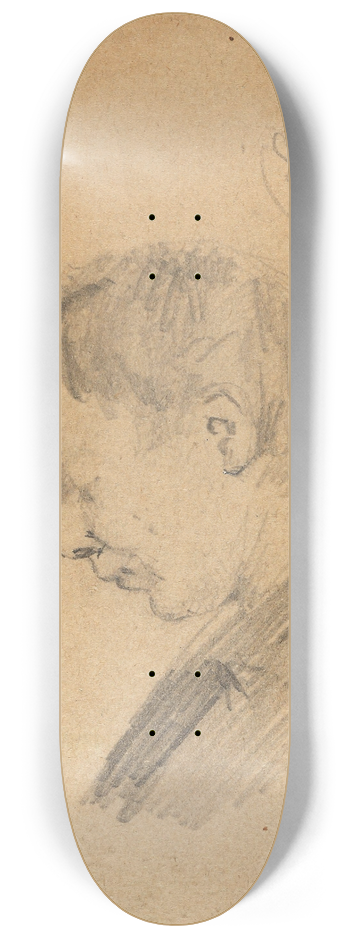 Gustav Wentzel - Young Man in Profile 8.25 inch art skate deck