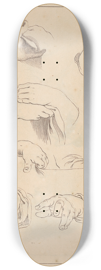 Hamlet Winstanley - Sketches of Hands 8.25 inch art skate deck
