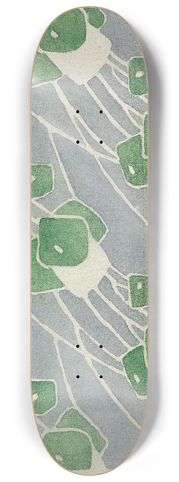 Hannah Borger Overbeck - Green Geometric 8.25 inch art skate deck
