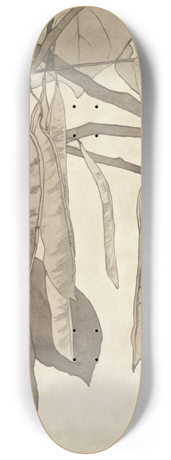 Hannah Borger Overbeck - Red Bud (in Gray) 8.25 inch art skate deck