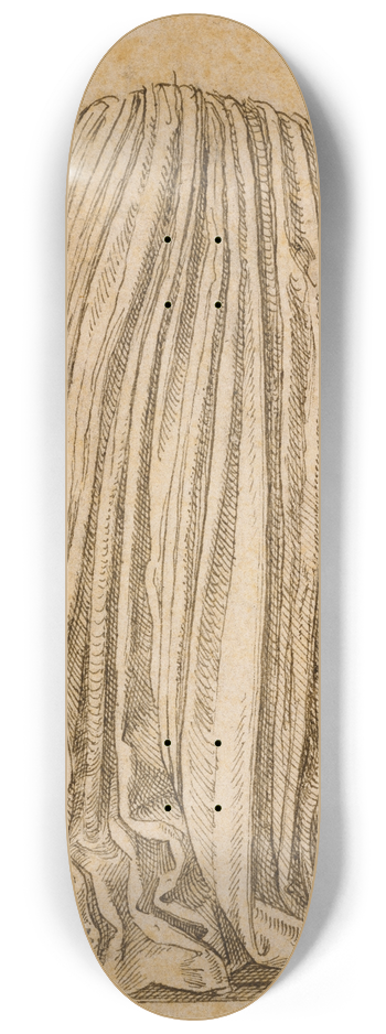 Hans Brosamer - Study of a Pleated Skirt 8.25 inch art skate deck