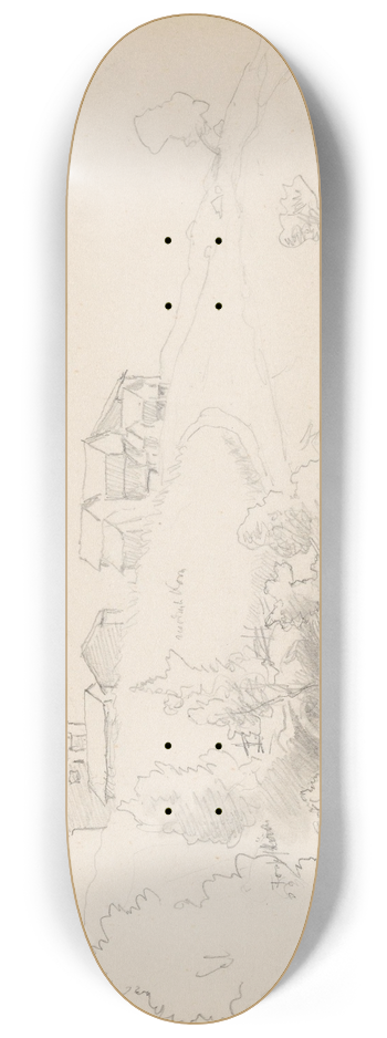 Hans Gude - Fra Lrdal 8.25 inch art skate deck