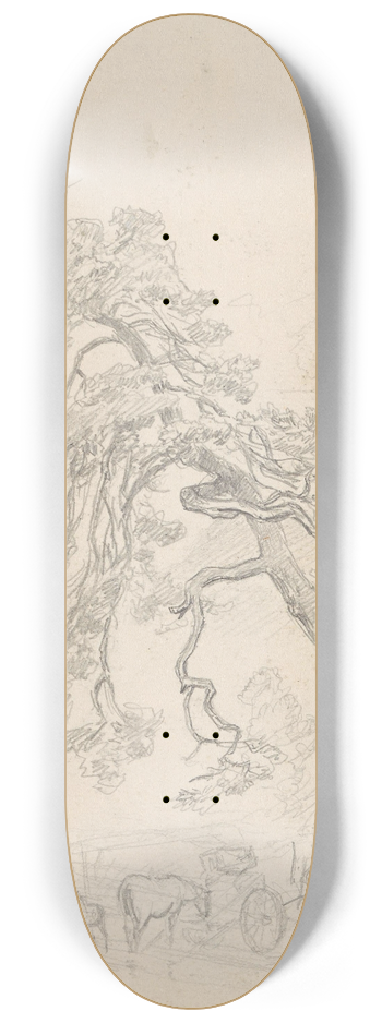 Hans Gude - Fra Skjeggestad, Ringebu 8.25 inch art skate deck