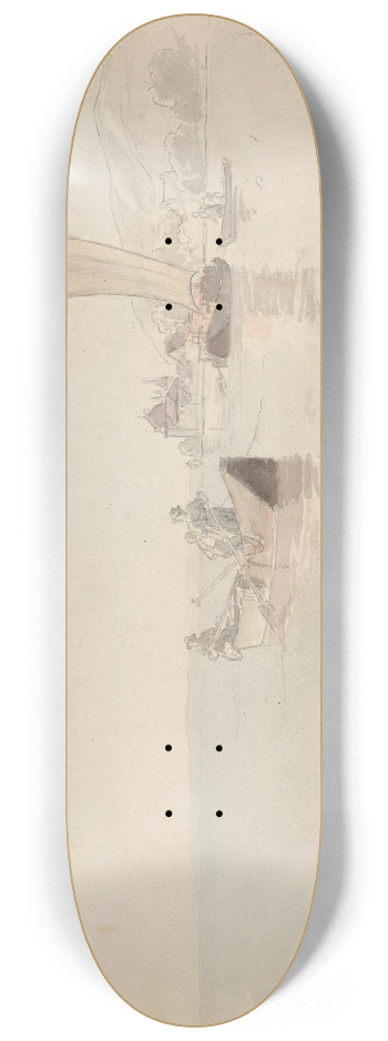Hans Gude - Rhinen ved Gottlieben 8.25 inch art skate deck