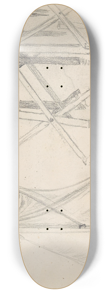 Hans Gude - Seilbt; brygge i Gjvik 8.25 inch art skate deck