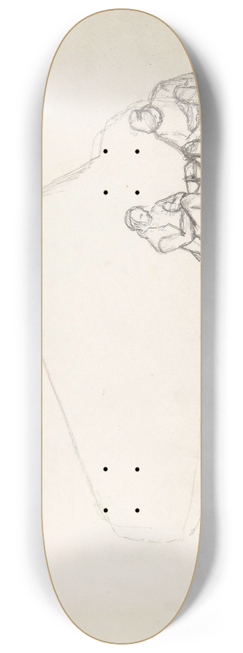 Hans Gude - To rastende menn 8.25 inch art skate deck