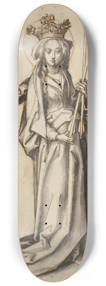 Hans Holbein The Elder - St. Ursula 8.25 inch art skate deck