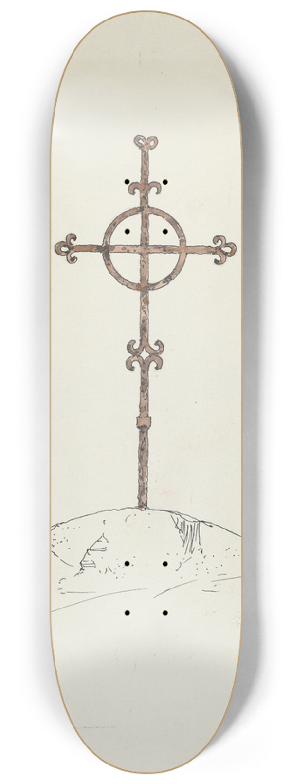 Geoffrey Holt - Wrought Iron Cross 8.25 inch art skate deck