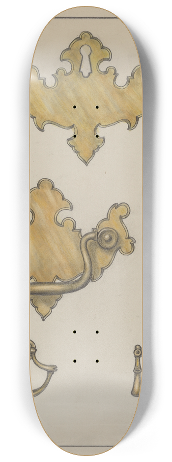 Hans Korsch - Drawer Pull 8.25 inch art skate deck