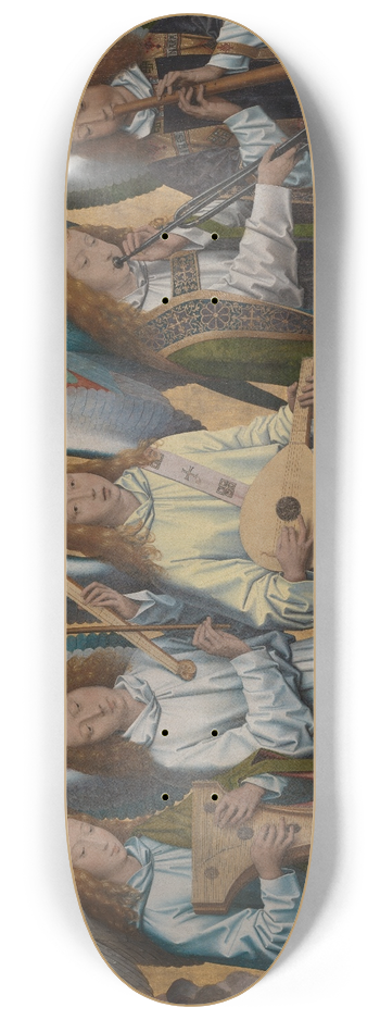 Hans Memling - Music-making Angels 8.25 inch art skate deck