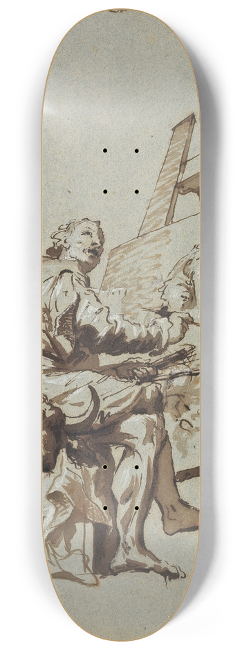 Georg Anton Urlaub - Saint Luke Painting the Virgin 8.25 inch art skate deck