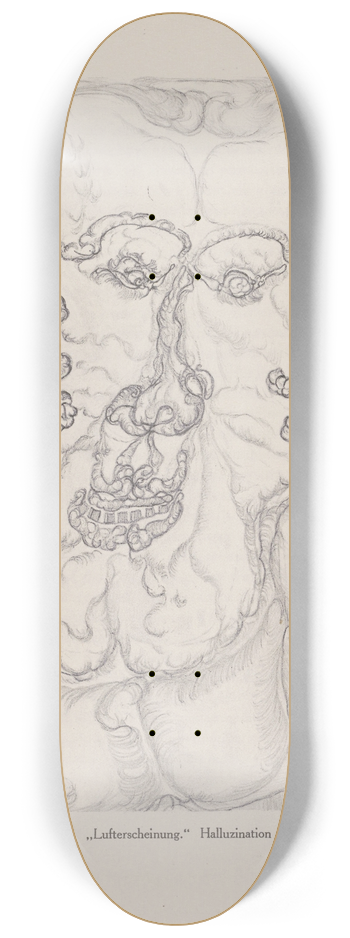 Hans Prinzhorn - Lufterscheinung Halluzination (Bleistift) 8.25 inch art skate deck