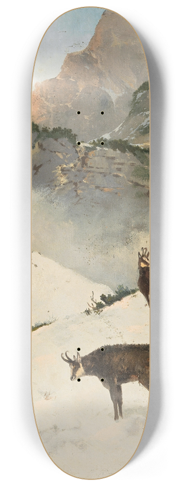 Georg Berger - Gmsen im Hochgebirge 8.25 inch art skate deck