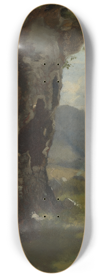 Hans Thoma - Alter Baumstamm mit Blick ins Tal 8.25 inch art skate deck