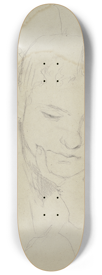 Hans Thoma - Bildnis der Cella Thoma, der Ehefrau des Knstlers 8.25 inch art skate deck