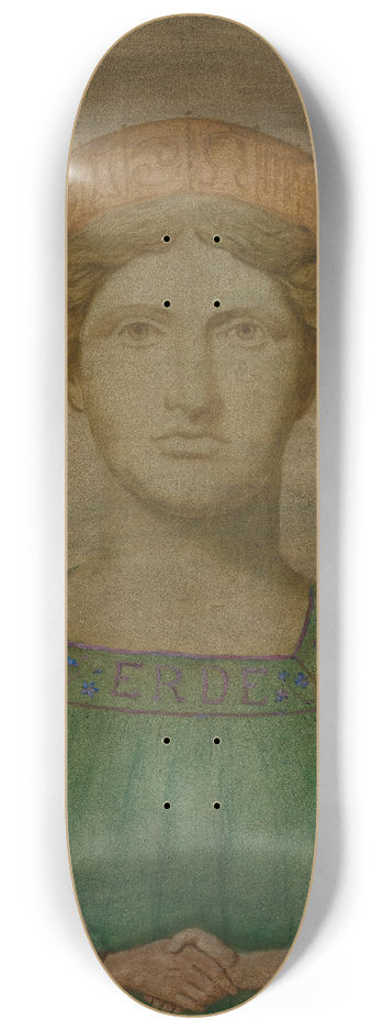 Hans Thoma - Die Erde 8.25 inch art skate deck