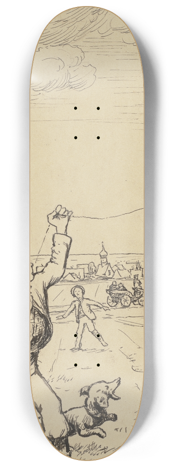 Hans Thoma - Drache 8.25 inch art skate deck