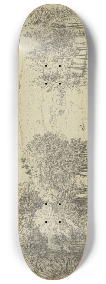 Hans Thoma - Forest landscape 8.25 inch art skate deck