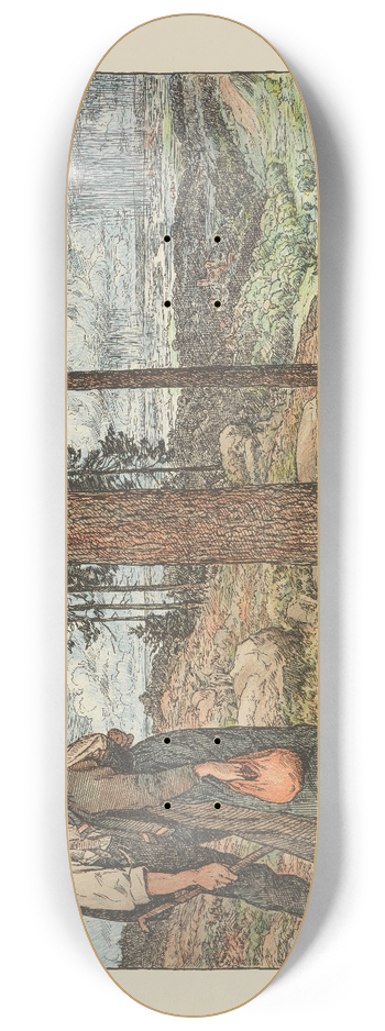 Hans Thoma - Heimatlos 8.25 inch art skate deck
