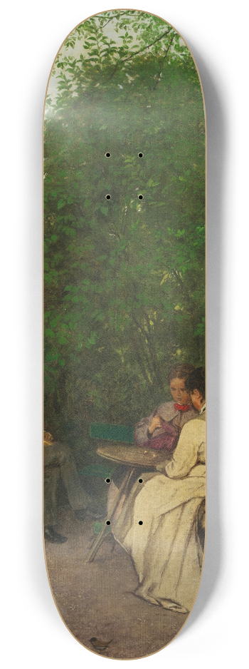 Hans Thoma - Im Garten 8.25 inch art skate deck