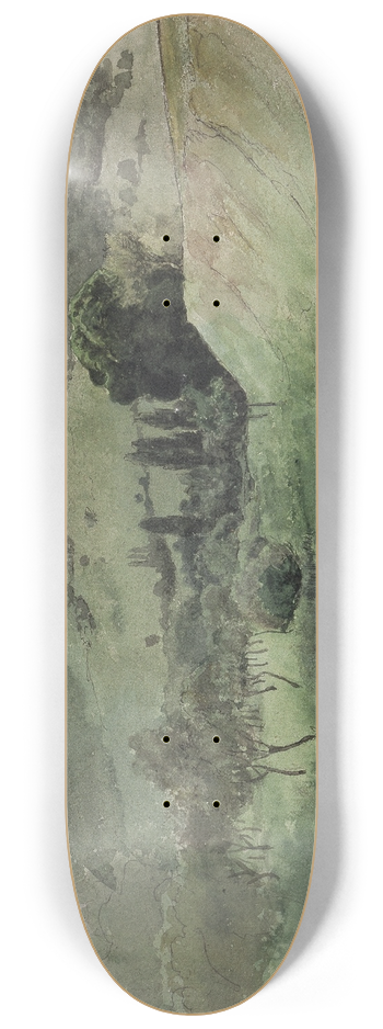 Hans Thoma - Landscape in the Black Forest 8.25 inch art skate deck