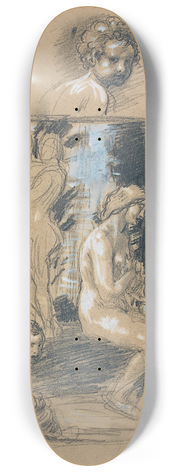 Hans Von Mares - Praise of Modesty 8.25 inch art skate deck