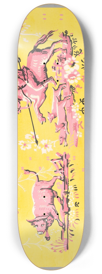 Harold Merriam - Bandbox Design  Hunting Scene 8.25 inch art skate deck
