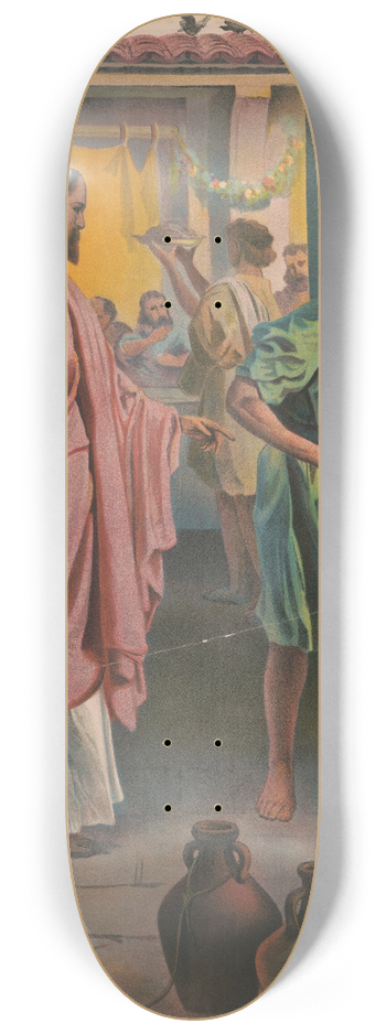 Harris, Jones & Co - Christs first miracle 8.25 inch art skate deck