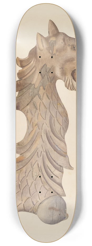 Harry King - Head of a Leopard 8.25 inch art skate deck