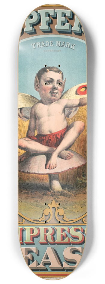 Hatch Lith. Co. - B. Kupfer & Co., compressed yeast 8.25 inch art skate deck