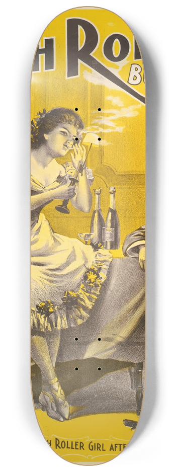 H.C. Miner Litho. Co. - Deveres High Rollers Burlesque Co. 8.25 inch art skate deck