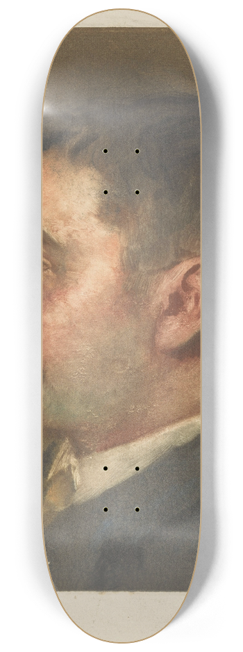 Heinrich M. Krabb - Portrait of a man 8.25 inch art skate deck
