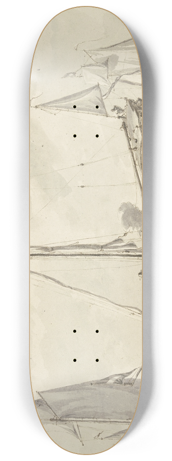 Abraham Storck - Three canonball boats 8.25 inch art skate deck