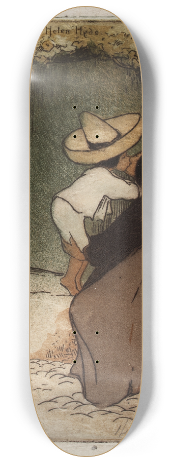 Helen Hyde - In Mexico 8.25 inch art skate deck